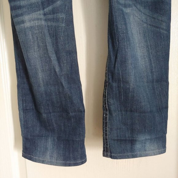 Grace In LA Midrise Straight Leg Lace Blingy Crystals Pocket Flaps 31 - Picture 10 of 16